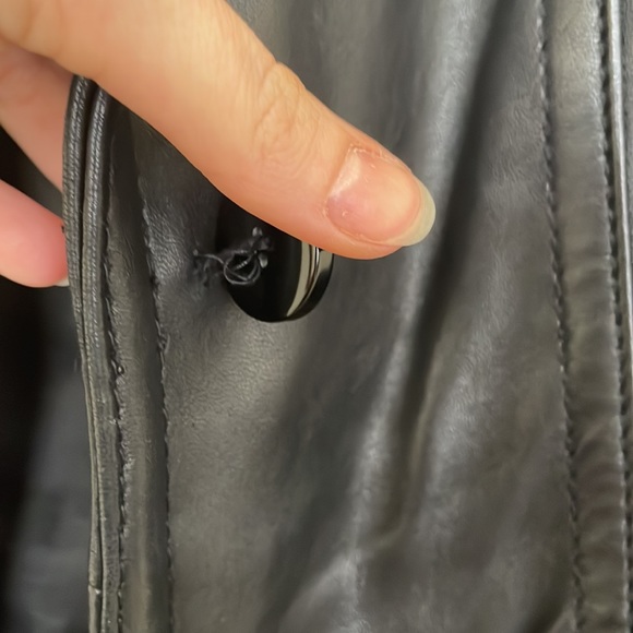 Avanti Vintage Black Leather Jacket Blazer Button Down Size Medium - Picture 4 of 10